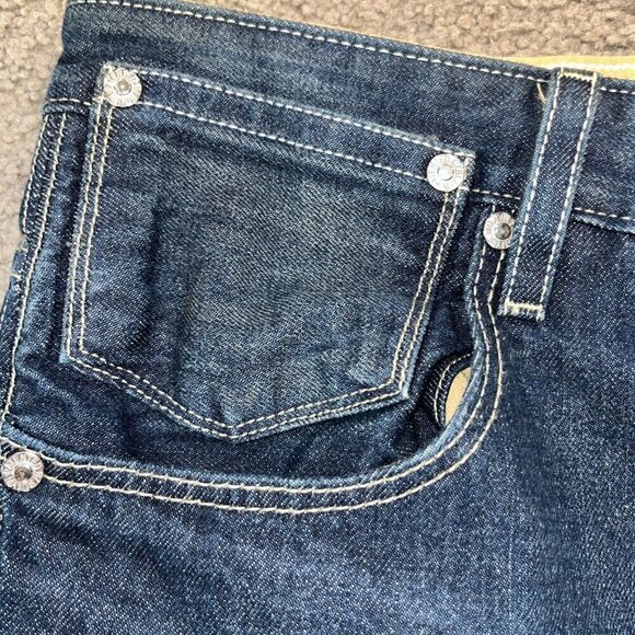 Levi's 511 Rare White Label Denim Jeans Men's Size 38 Altered Hem Silver Rivets - Picture 4 of 12